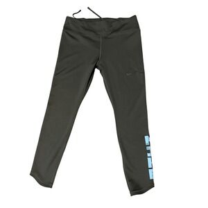 Nike Dri Fit Womens Capris Leggings Athleisure Workout Gym Athletic Green M